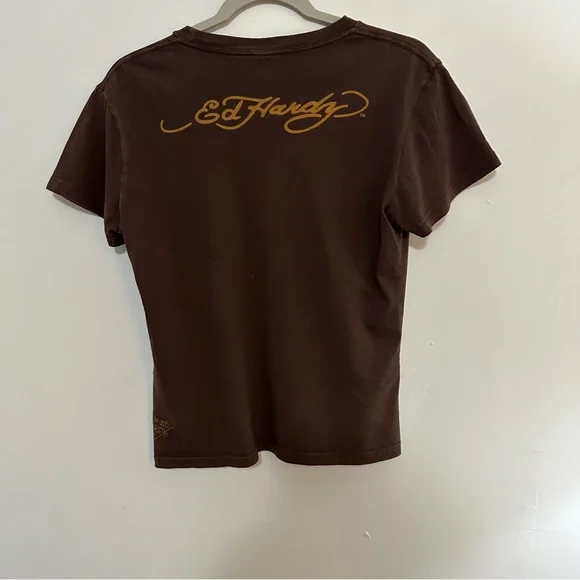 Ed Hardy By Christan Audigier Eternal Love Short Sleeved T-shirt Women’s Size L - Picture 4 of 11